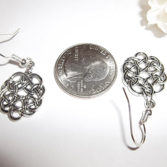 Celtic Knot Earrings Dangle Drop Set Jewelry 2523 - Picture 2 of 6